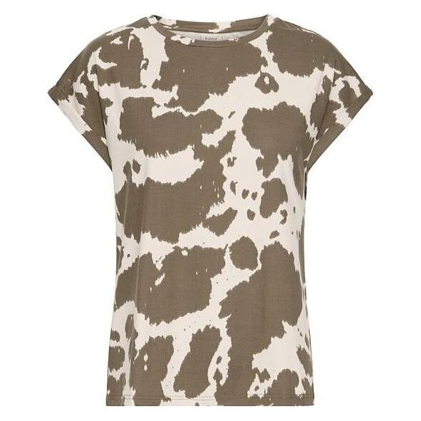 Fransa, Damen, Shirts, Seen 1 Ext, Weiss, Mehrfarbig, Braun, (S)