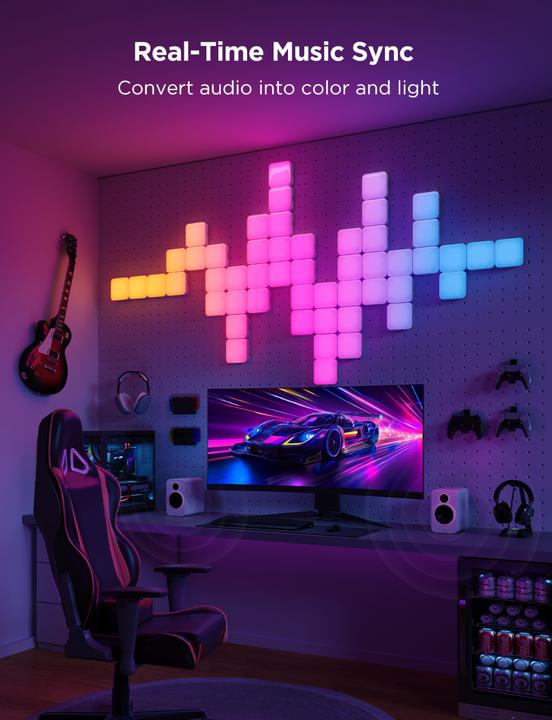 Actual product image Govee Mini light panels RGBIC segment colours