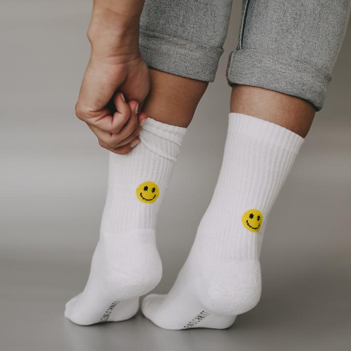 Actual product image Eulenschnitt Socken Smiley gelb S Gr.35-38 (Single pack, 35 - 38)