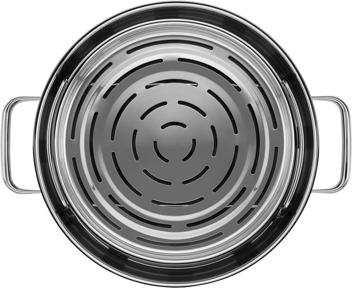 Image du produit WMF Kochtopf Dampfgarer rund 28cm Glasdeckel Silikonrand Vitalis Edelstahl
