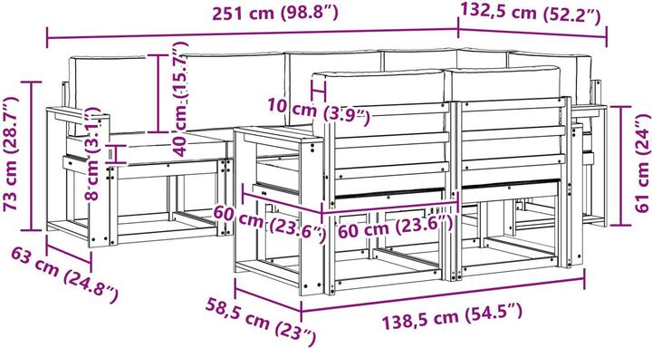Produktbild vidaXL Outdoor-Sofagarnitur