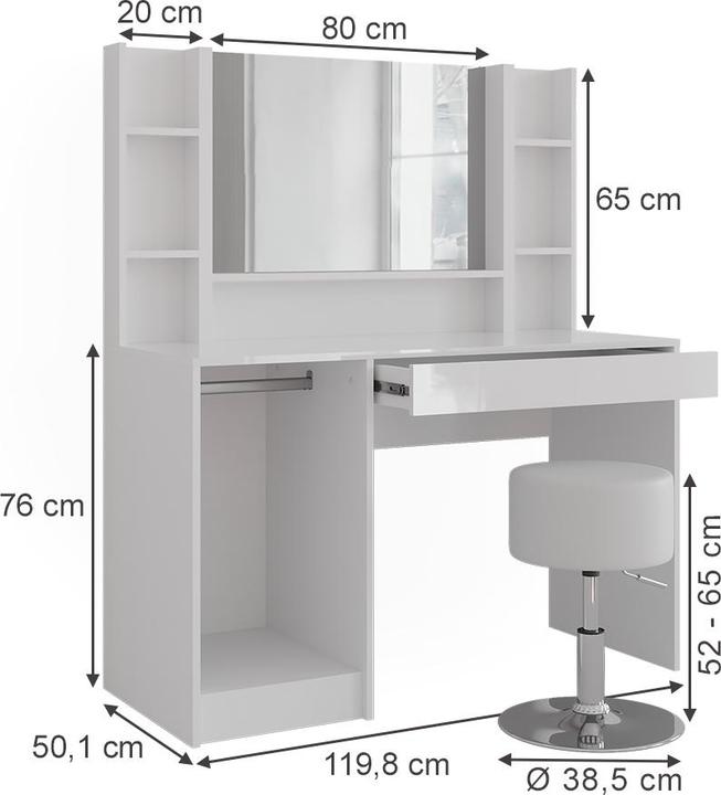 Actual product image Vicco Sherry (119.80 x 50.10 x 76 cm)