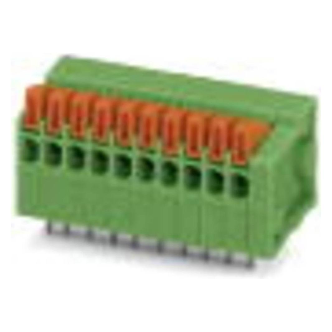Phoenix Contact FFKDSA1/H-2,54- 2 Verend klemmenblok 0,50 mm² Aantal polen 2 50 stuks., Kabels + Stekkers, Groen