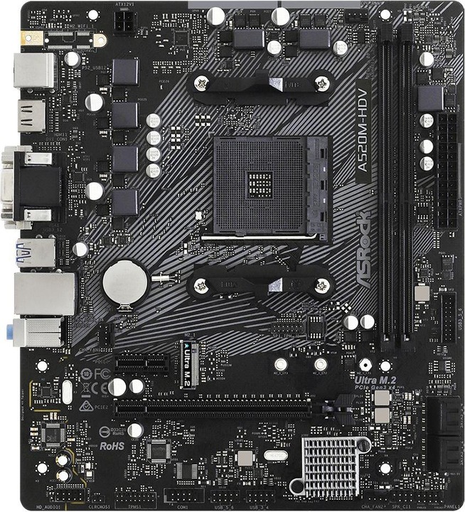 Produktbild AsRock A520M-HDV (AM4, AMD SoC, mATX)