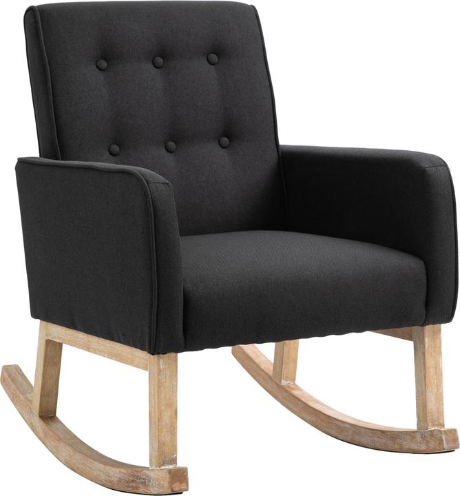 Actual product image CLP Rocking Chair Brevik Fabric Black