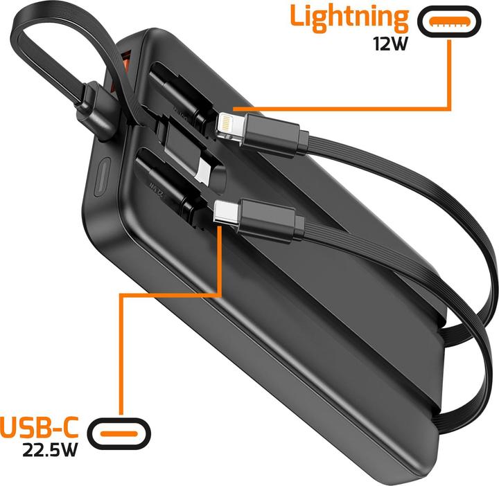 Image du produit Max Excell Powerbank 10000mAh 2xUSB-A/USB-C LED Display (10000 mAh, 22 W)