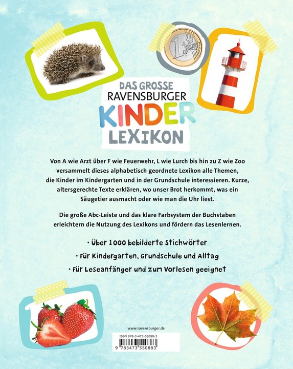 Produktbild Ravensburger Das grosse Kinderlexikon von A bis Z (Deutsch, Christina Braun, Anne Scheller, 2019)