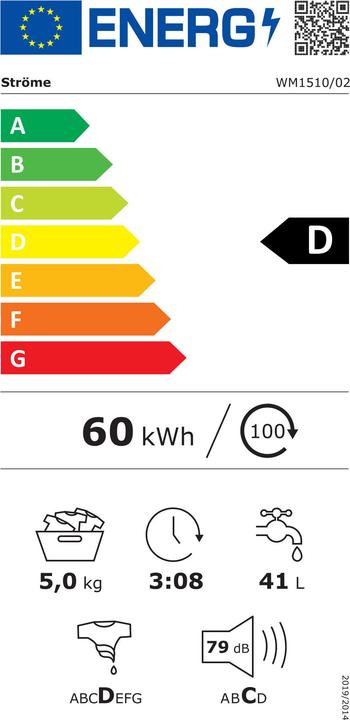 Etichetta energetica Ströme WM1510/02 Washing machine (5 kg)