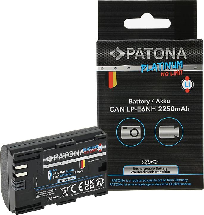 Produktbild Patona Platinum Canon LP-E6P USB-C (Kamera Akku)
