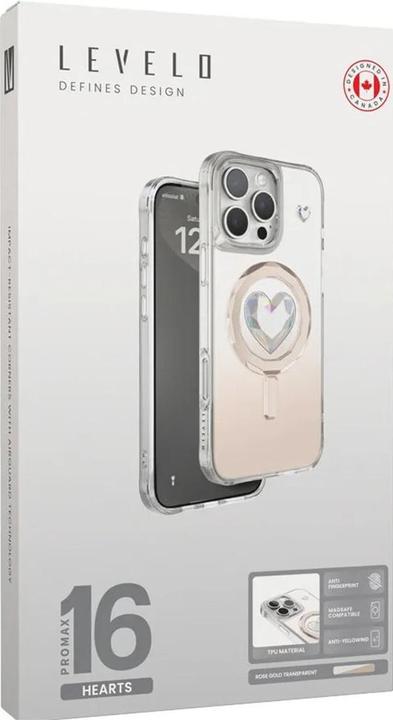 Produktbild Levelo Hearts Magsafe Case - iPhone 16 Pro Max (Apple iPhone 16 Pro Max)