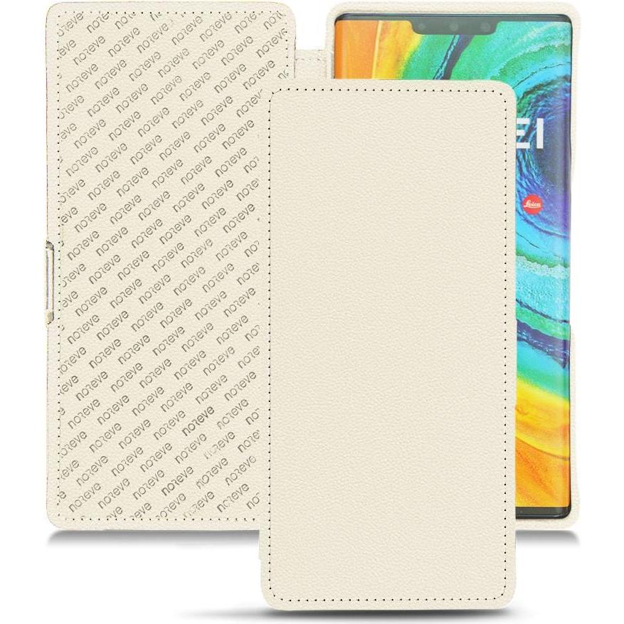 Noreve Lederschutzhülle horizontal (Huawei Mate 30 Pro), Smartphone Hülle, Weiss