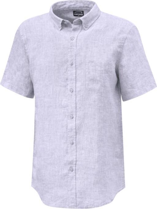 Immagine prodotto Artime Herren Kurzarm Leinenhemd mit Brusttasche (M)
