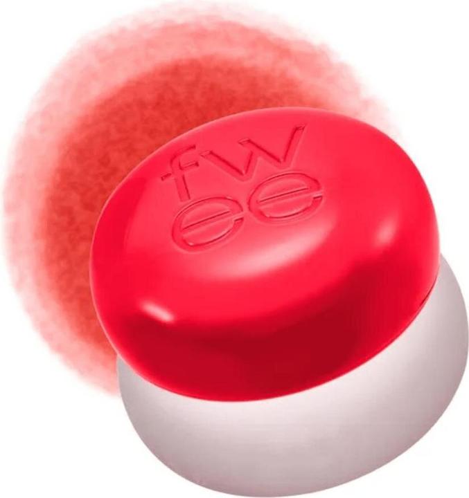 Actual product image Fwee Blurry Pudding Pot Airbrushed Blush & Lip Buildable Pigment Long-Lasting (RD03 Ambitious)