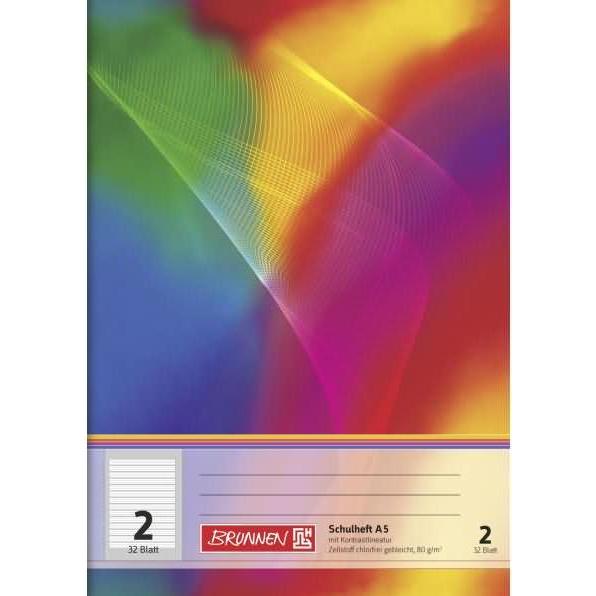 Brunnen, Heft + Block, Schulheft A5 16 Blatt Lineatur 2 (A5)