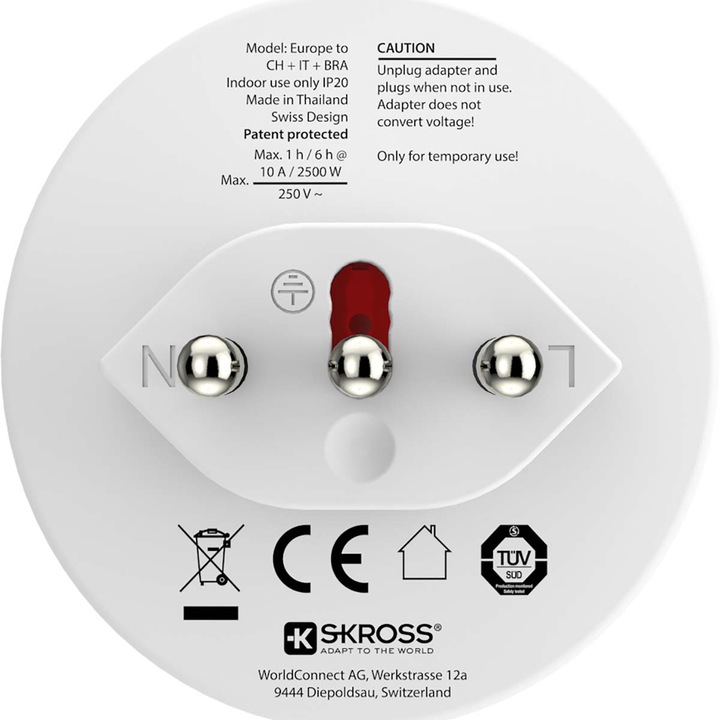 Actual product image Skross Country plug