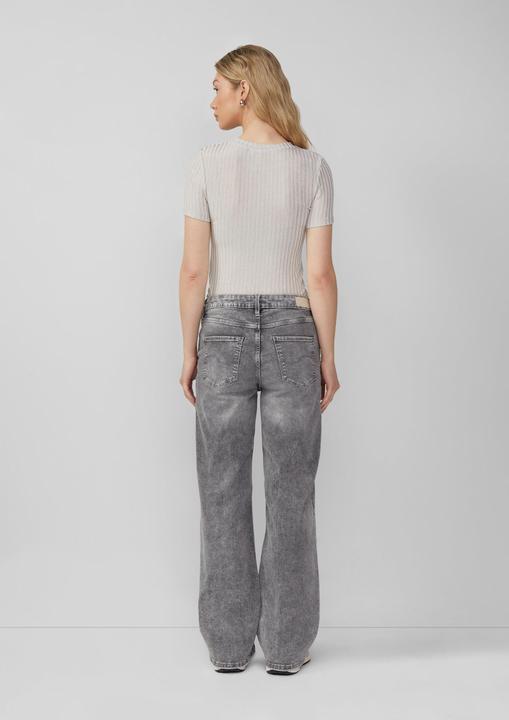 Actual product image S.Oliver T-Shirt Leicht transparentes Rippshirt im Metallic-Look (XL)