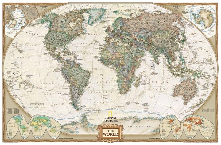 Actual product image National Geogr.Maps. Exec.World,enl.lam