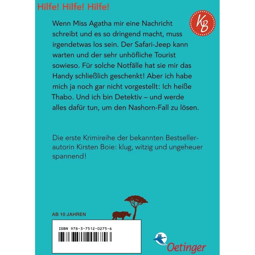 Thumbnail - Thabo. Detektiv & Gentleman 1. Der Nashorn-Fall, Kinderbücher von Kirsten Boie, Maja Bohn