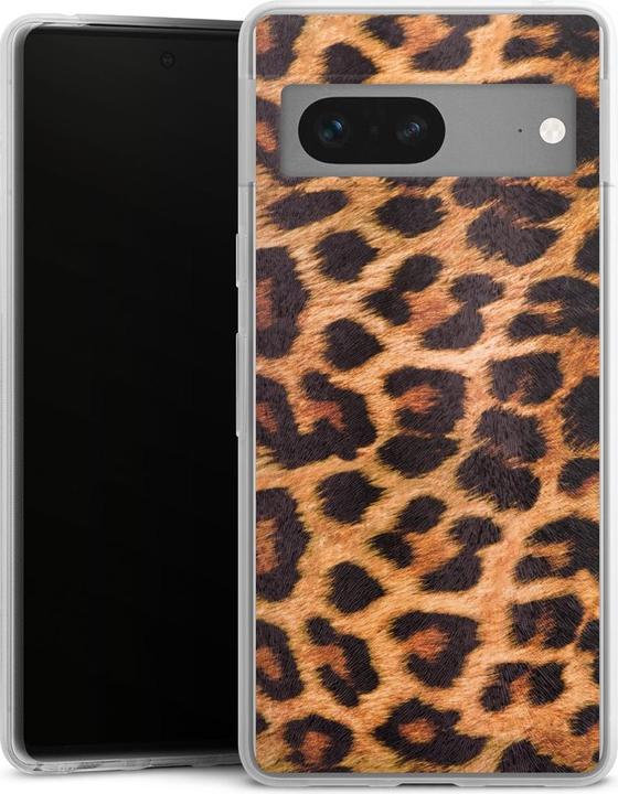 Produktbild DeinDesign Slim Case für Google Pixel 7 Silikon Hülle Ultra Dünn Handyhülle Animalprint Fell Leopard (Google Pixel 7)