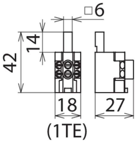 Produktbild Dehn 900588 Stiftanschlussklemme 3x16mm² zur Durchgangsverdrahtung Montagezubehö