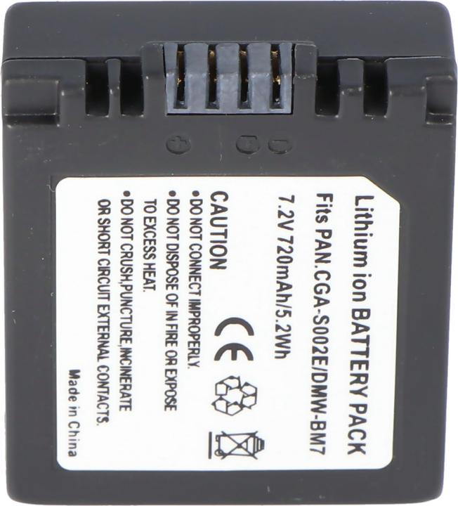 Produktbild AccuCell Akku Panasonic CGA-S002, CGR-S002, DMW-BM7 (Kamera Akku)