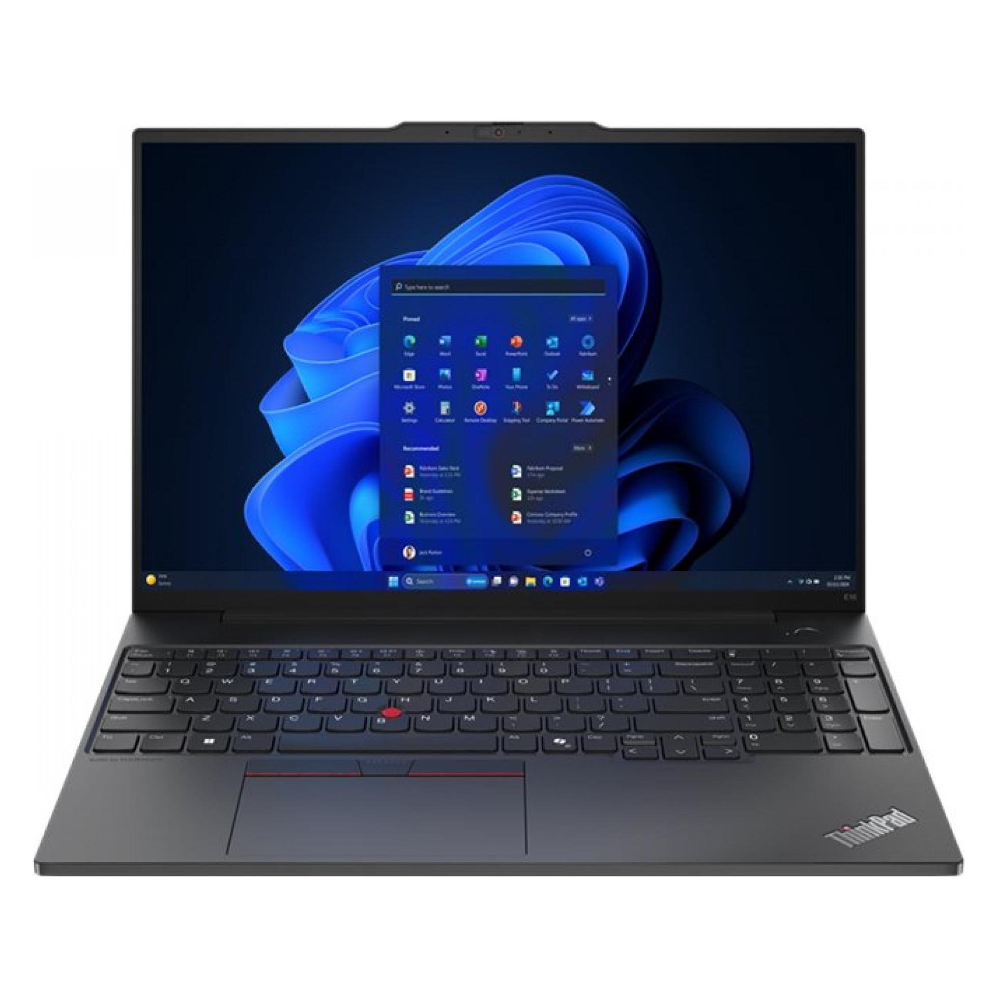 Lenovo ThinkPad E16 Gen 2 (16", 1000 GB, 32 GB, DE, Intel Core Ultra 7 155H), Notebook, Schwarz