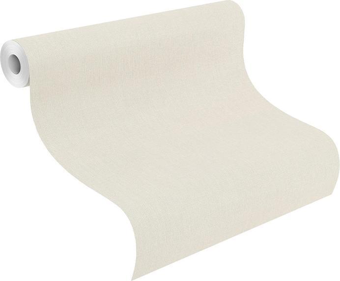 Rasch Vliestapete 484519 Florentine III Uni Leinen wei
