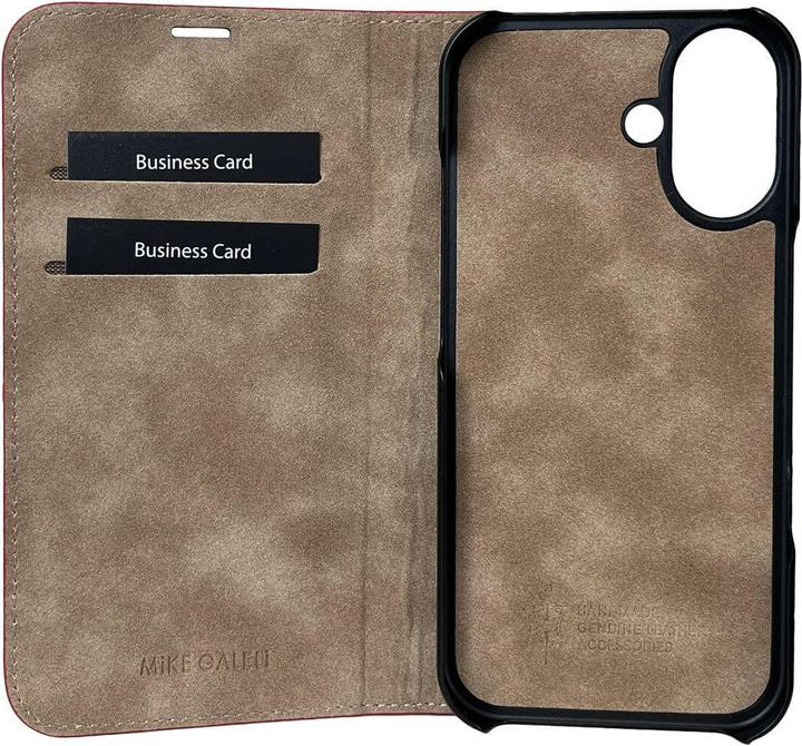 Produktbild Mike Galeli Book-Cover Echtleder Marc cherry tomato (Apple iPhone 16)