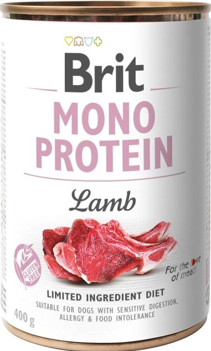 Actual product image Brit MONO PROTEIN Wet Dog Food Lamb 400 g (Senior, 1 pcs., 400 g)