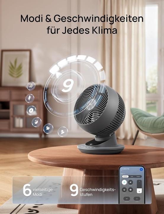 Produktbild Dreo Tischventilator mit App-Steuerung (22 dB)