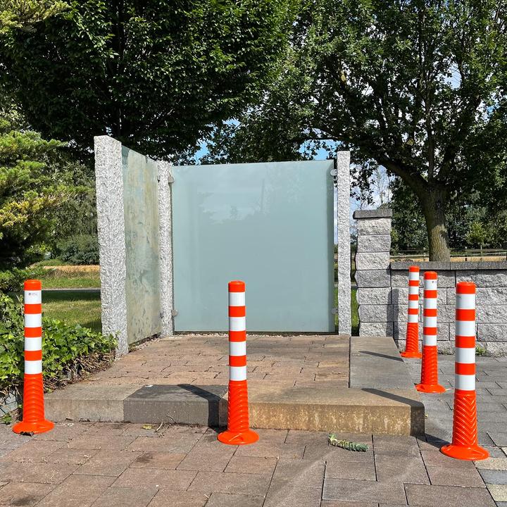 Produktbild UvV 2 Stueck Set Absperrpfosten Ecoline 75cm