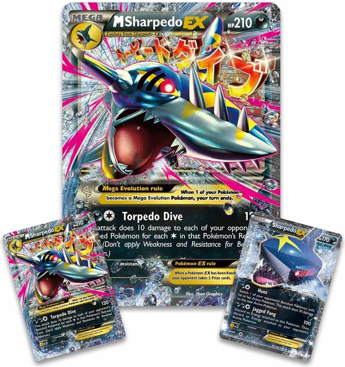 Actual product image Pokémon Mega Sharpedo EX Premium Collection Box - EN (English, Box Set & Collection)