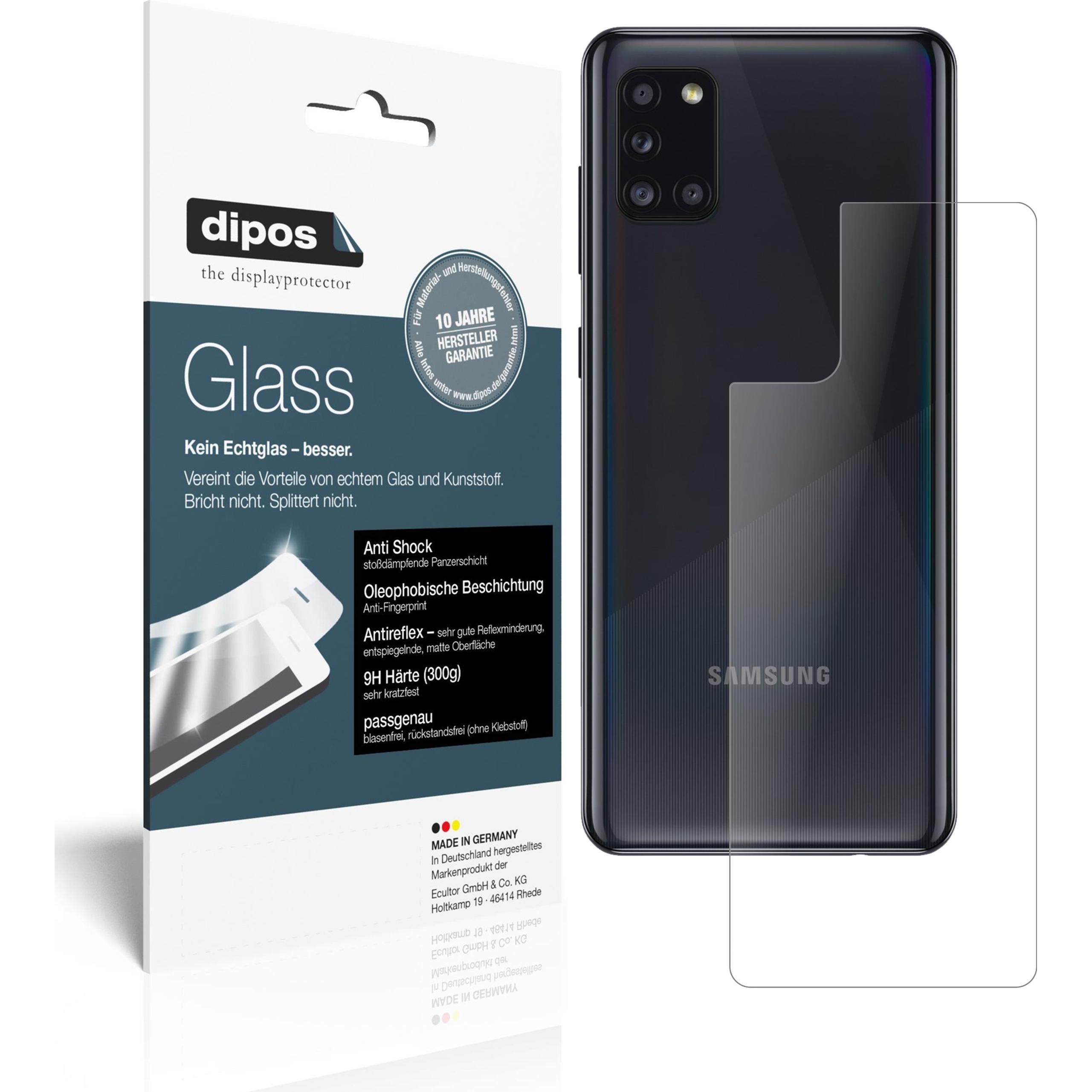 Dipos Displayschutz Anti-Shock (2 Stück, Samsung Galaxy A31), Smartphone Schutzfolie, Transparent