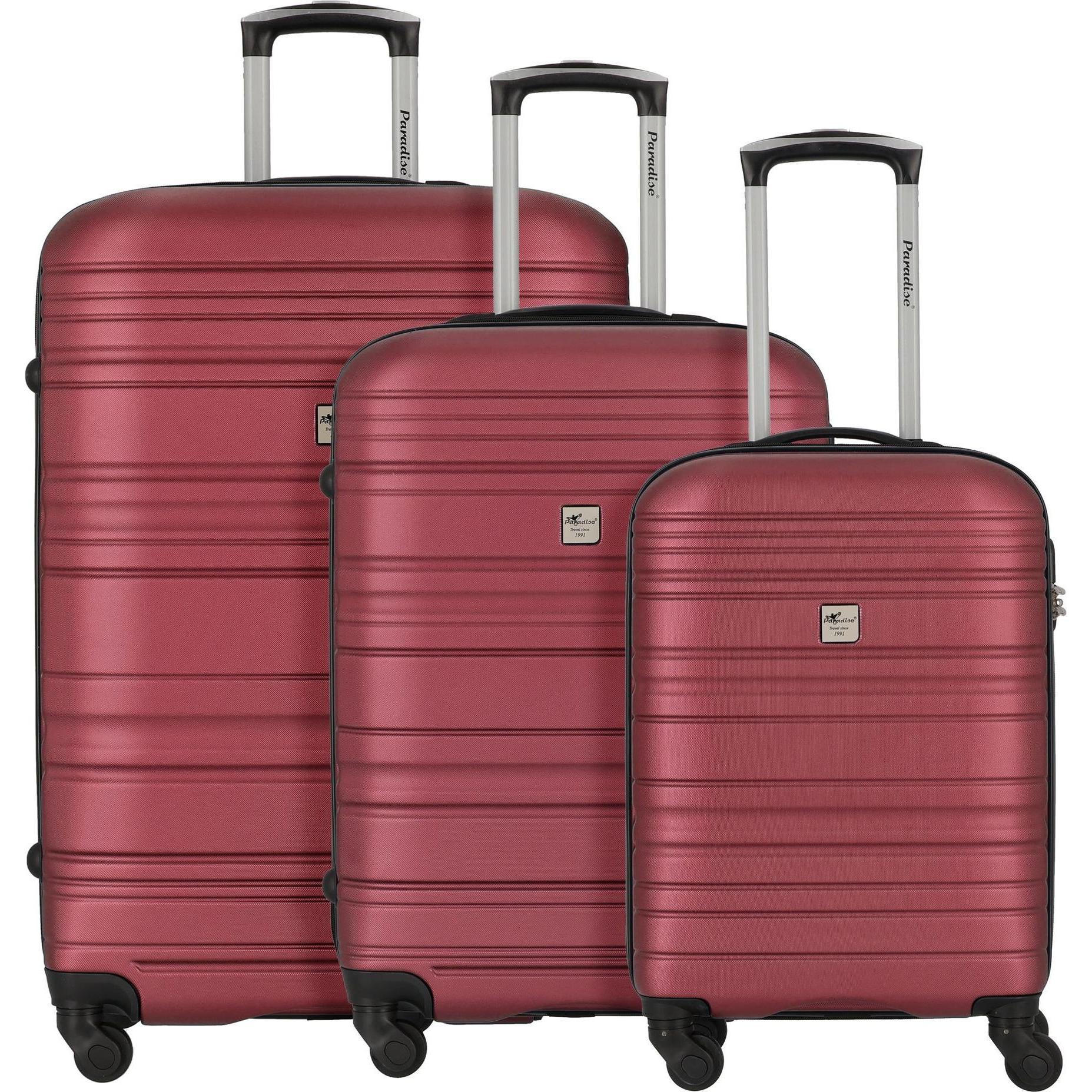 Check.In, Koffer, Santiago - 3er Trolleyset, Rot, (194 l, XL (ab 115l))