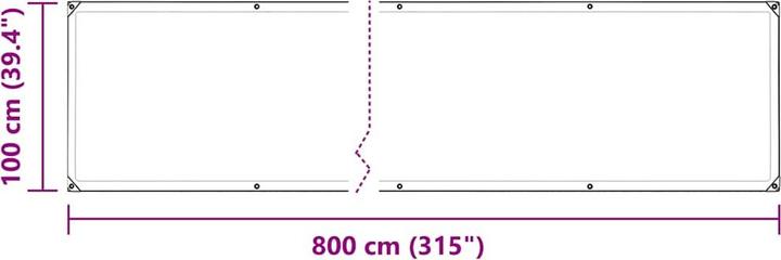 Actual product image vidaXL transparente Plane (8 x 1 m)