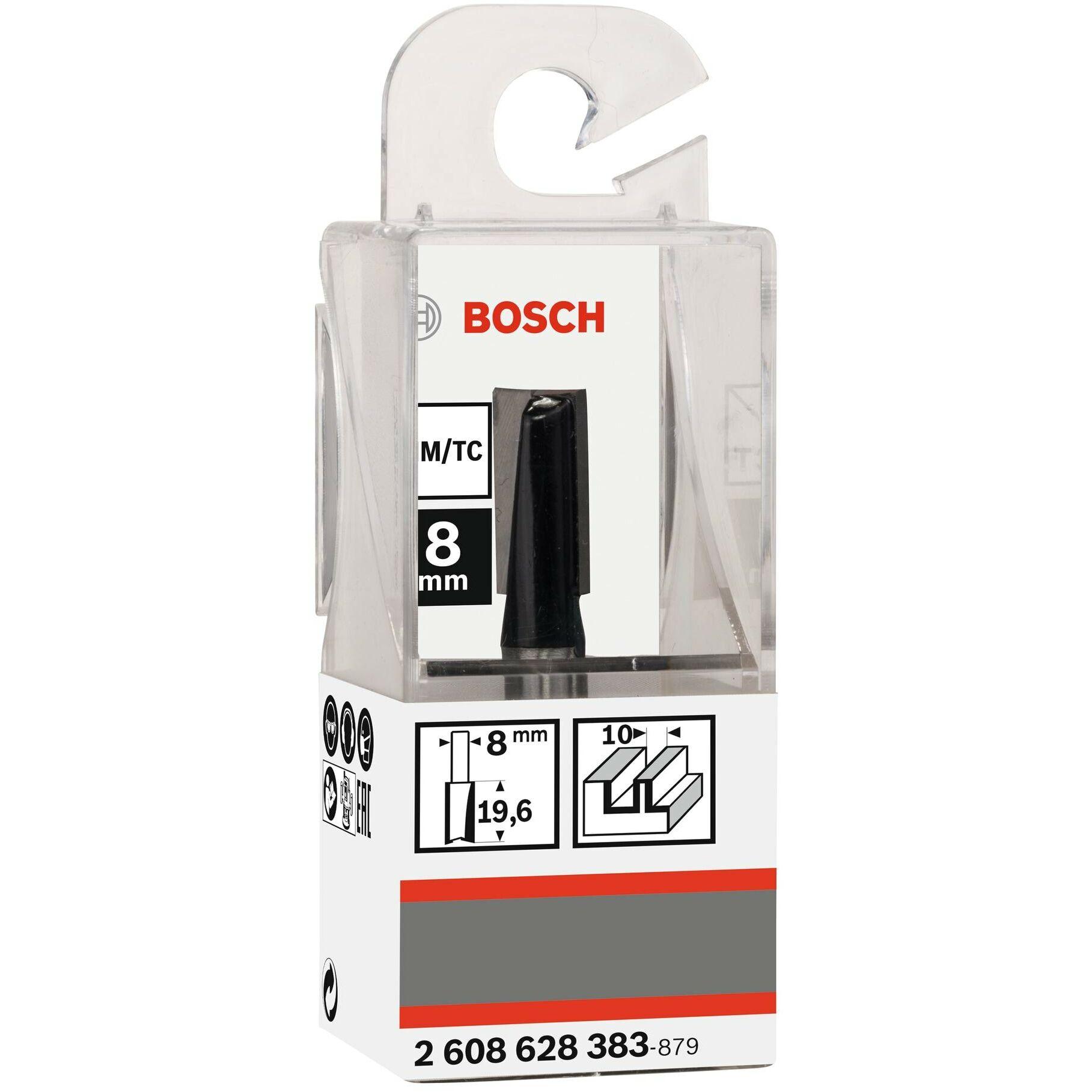 Thumbnail - Bosch Professional Zubehör, Fräser, Nutfräser, 8 mm, D1 10 mm, L 19,6 mm, G 51 mm. Für Handfräsen