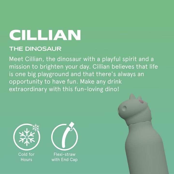 Actual product image Asobu Beasts Dinosaur - Thermos Bottle With Straw 460 Ml (0.46 l)