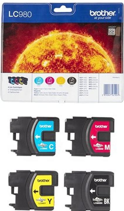 Actual product image Brother LC-980 Value Pack (M, C, Y, FC)