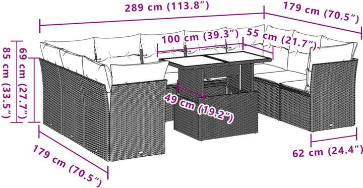 Produktbild vidaXL Navy