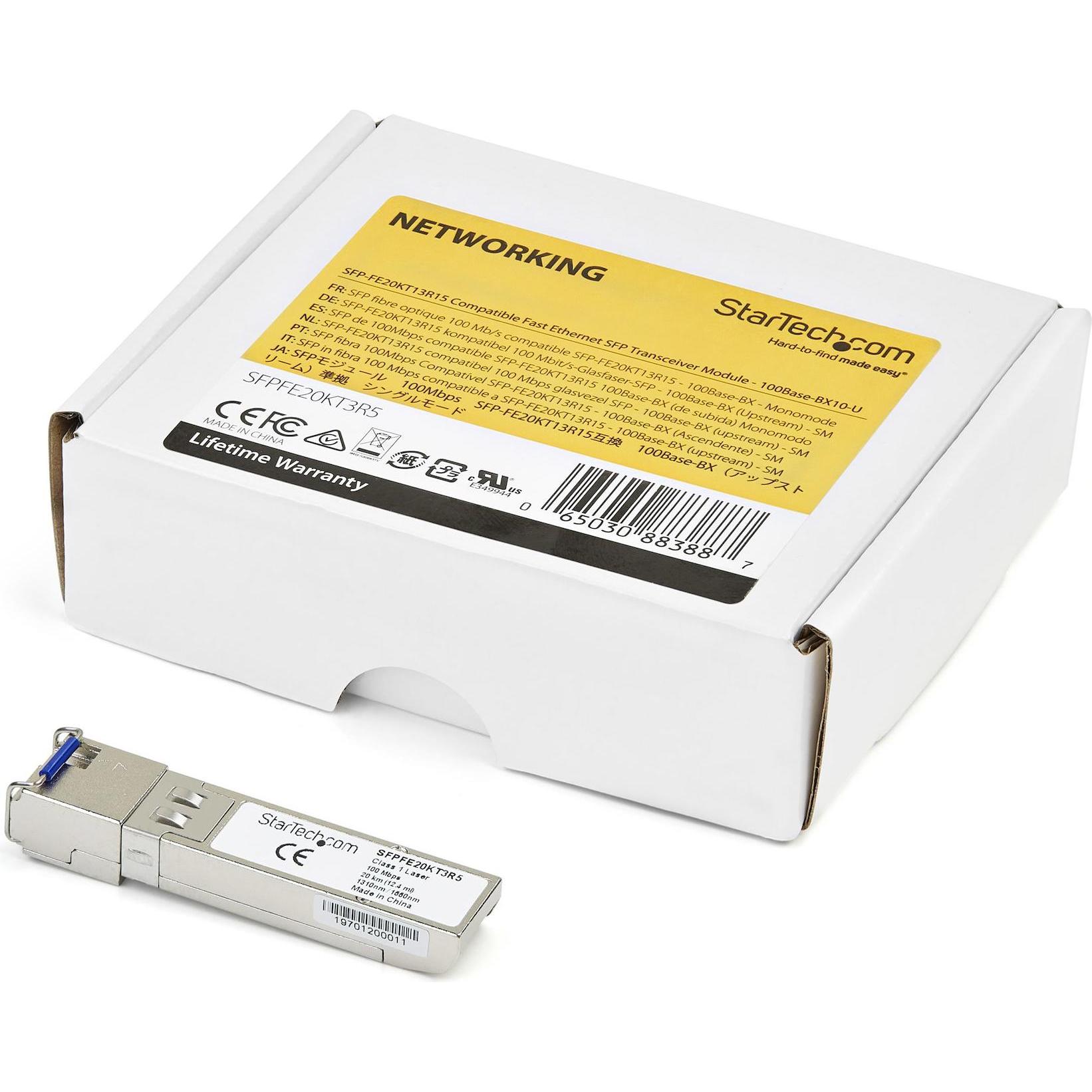 Thumbnail - StarTech SFP-FE20KT13R15 Comp, Transceiver, Silber