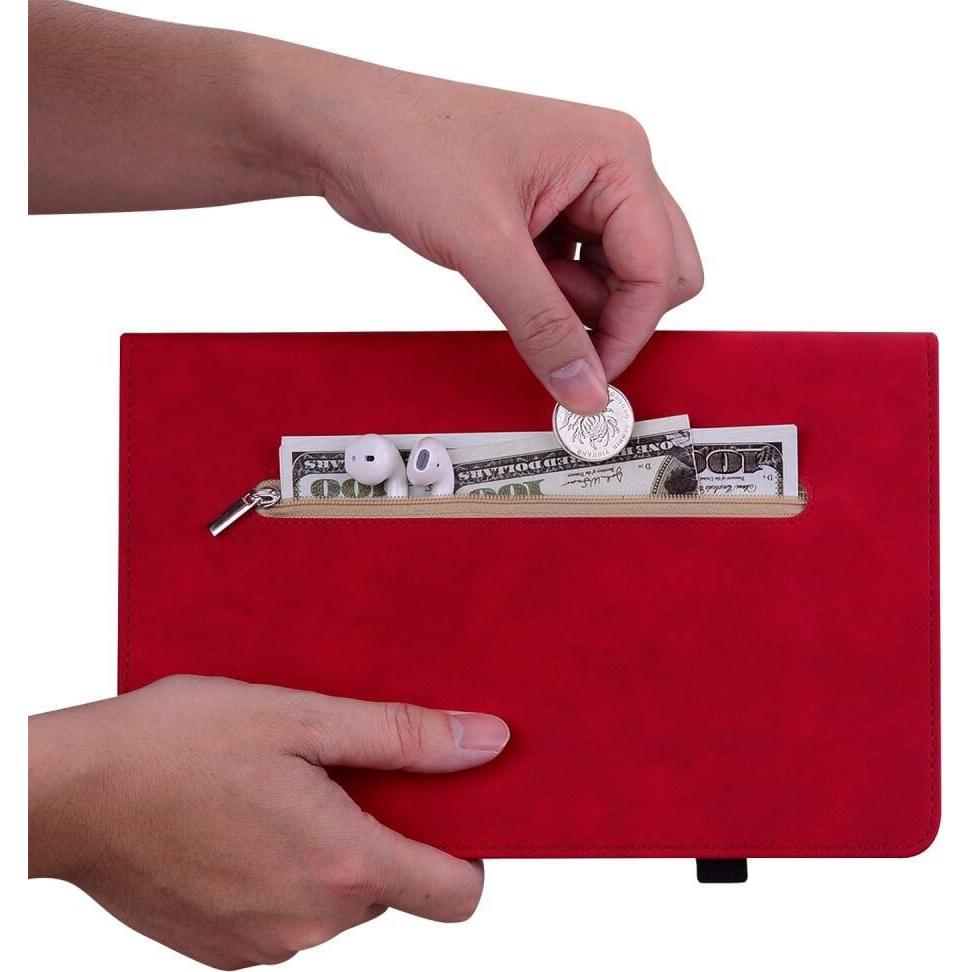 Thumbnail - Cover-Discount iPad 2022 (10.Gen) - Schutzhüllle mit Zipper Tasche rot (iPad 2022 (10. Gen)), Tablet Hülle, Rot