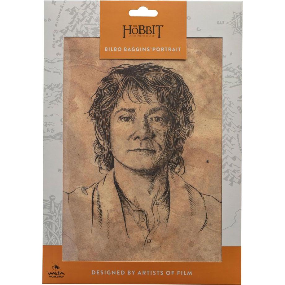 Thumbnail - Weta Workshop, Wanddeko, The Lord of the Rings - Portrait of Bilbo Baggins Statue Art Print (21 x 28 cm)