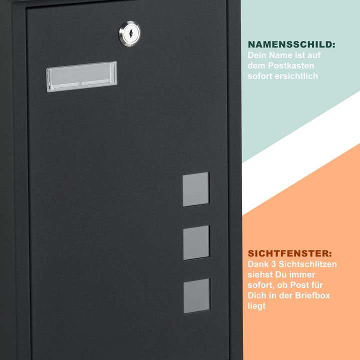 Actual product image Relaxdays Briefkasten Hochformat