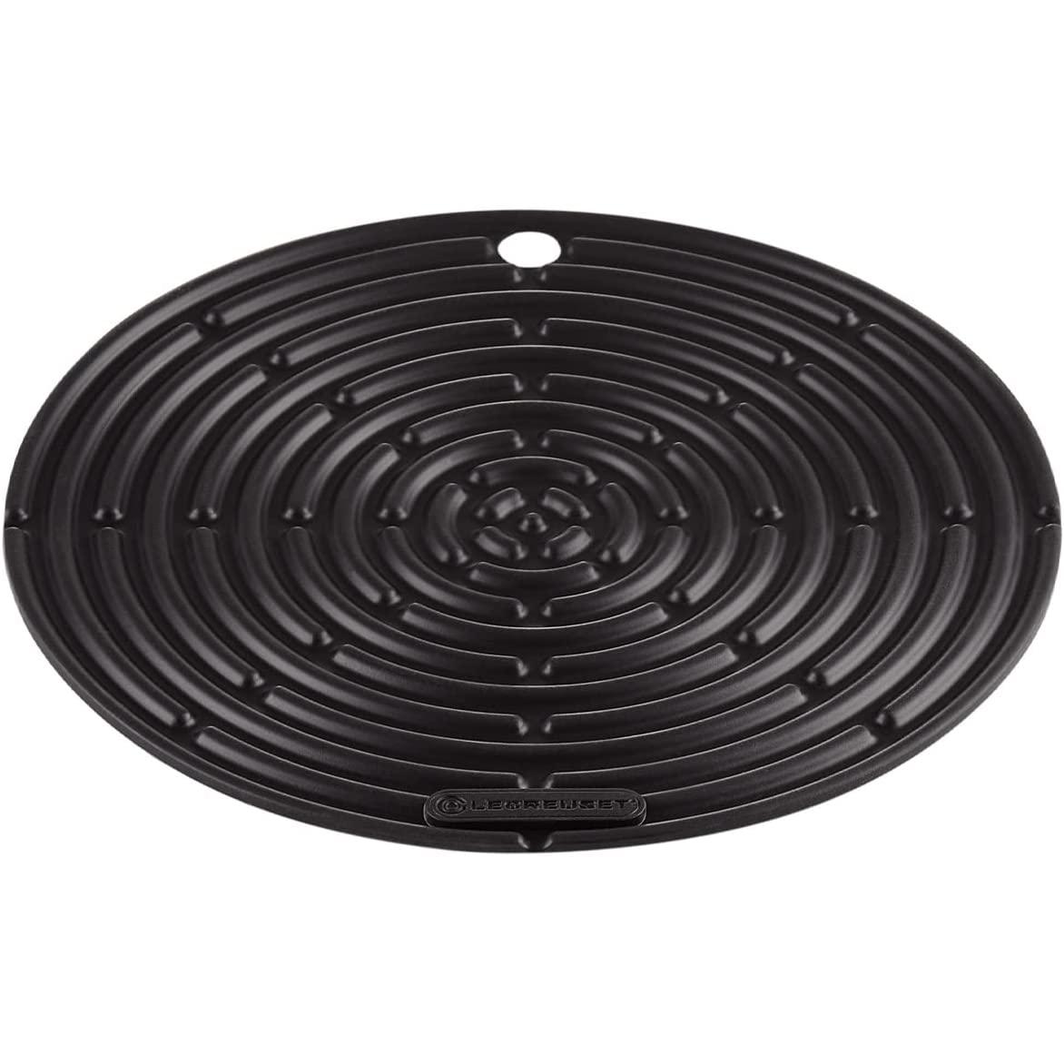 Thumbnail - Le Creuset Topflappen Klassik Rund, Backhandschuhe + Topflappen, Schwarz