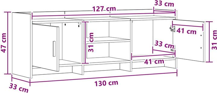 Produktbild vidaXL TV-Schränk (33 x 33 x 47 cm)