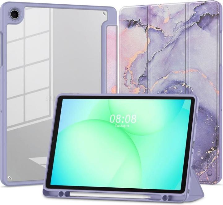4Kom TECH-PROTECT SC PEN HYBRID GALAXY TAB A9 / A11 8.7 X110 / X115 / X133 / X135 VIOLETT MARMOR (Samsung Galaxy Tab A9)