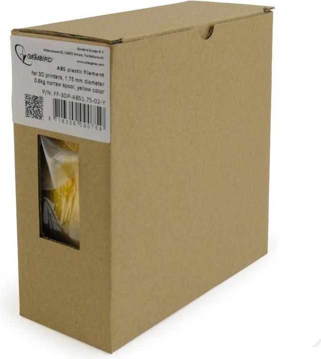 Produktbild Gembird FF-3DP-ABS1.75-02-Y (ABS, 1.75 mm, 600 g)