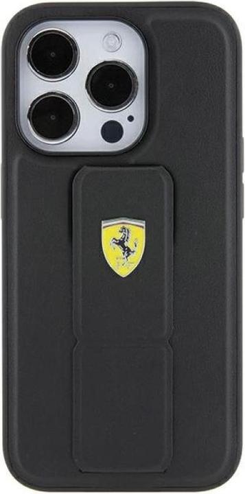 Actual product image Ferrari FEHCP15LGSPSIK iPhone 15 Pro 6.1" czarny/black hardcase Grip Stand (Apple iPhone 15 Pro)