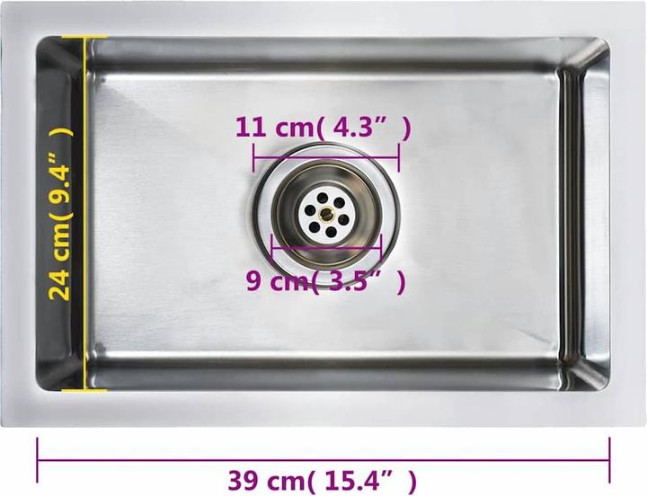Produktbild vidaXL Küchenspüle (Einbauspüle, 44 cm, 59 cm)