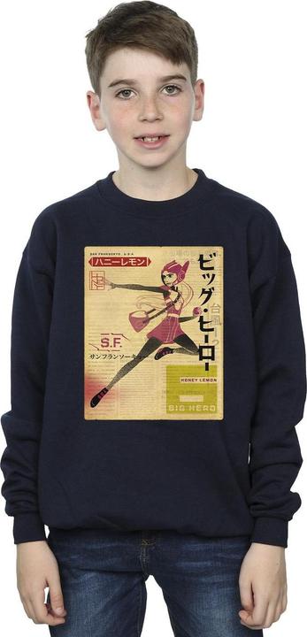 Produktbild Disney Big Hero 6 Baymax Honey Lemon Newspaper Sweatshirt Jungen (152, 158)